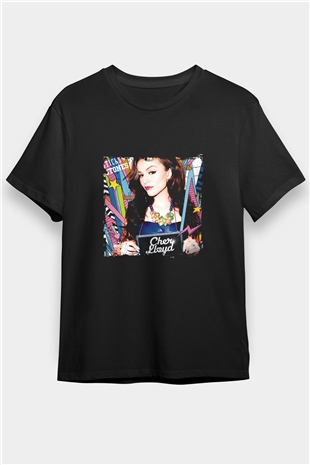 Cher Lloyd Baskılı Unisex Siyah Tişört