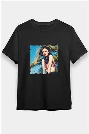 Cher Lloyd Baskılı Unisex Siyah Tişört