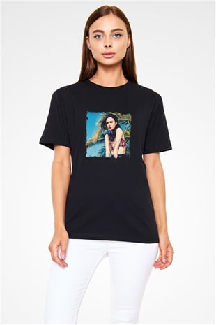 Cher Lloyd Baskılı Unisex Siyah Tişört