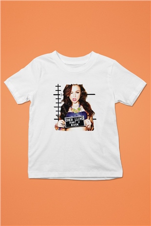 Cher Lloyd Beyaz Unisex Çocuk Tişört