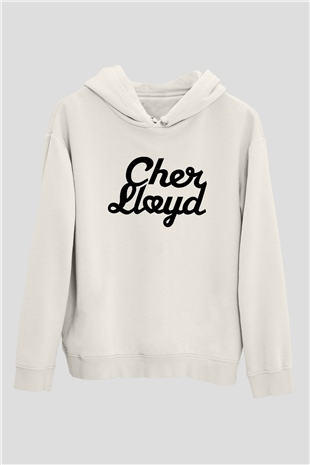 Cher Lloyd Beyaz Unisex Kapüşonlu Sweatshirt