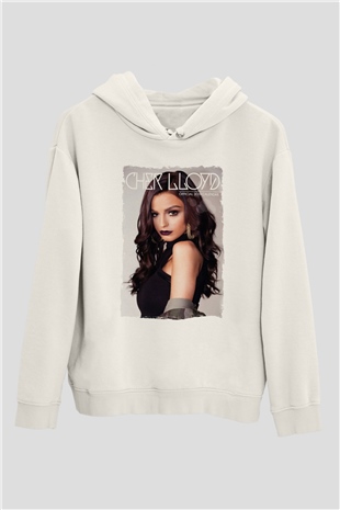 Cher Lloyd Beyaz Unisex Kapüşonlu Sweatshirt