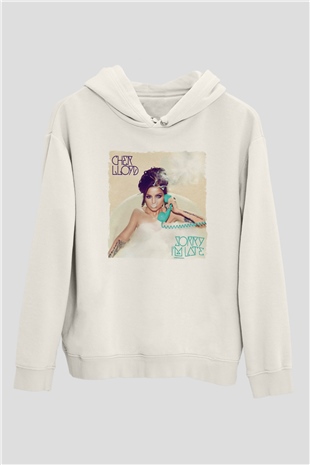 Cher Lloyd Beyaz Unisex Kapüşonlu Sweatshirt