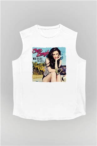 Cher Lloyd Beyaz Unisex Kolsuz Tişört