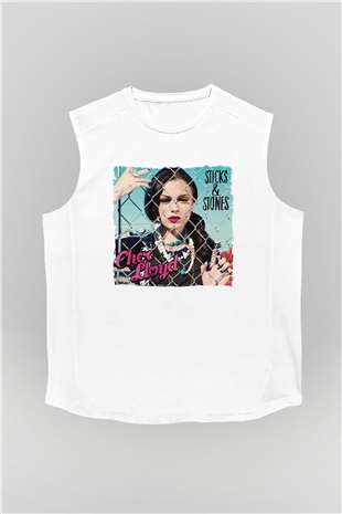 Cher Lloyd Beyaz Unisex Kolsuz Tişört