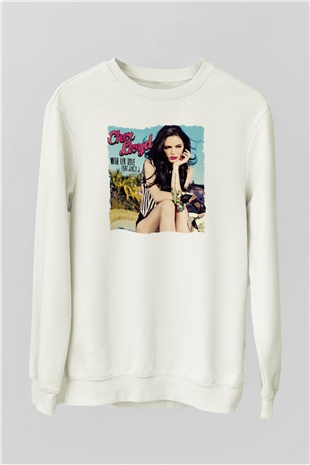 Cher Lloyd Beyaz Unisex Sweatshirt
