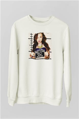 Cher Lloyd Beyaz Unisex Sweatshirt