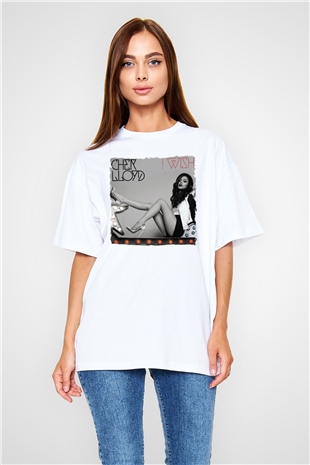 Cher Lloyd Beyaz Oversize Tişört Oversize T-shirt - TişörtFabrikası