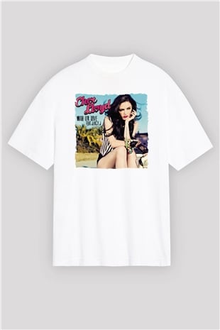 Cher Lloyd Beyaz Oversize Tişört Oversize T-shirt - TişörtFabrikası