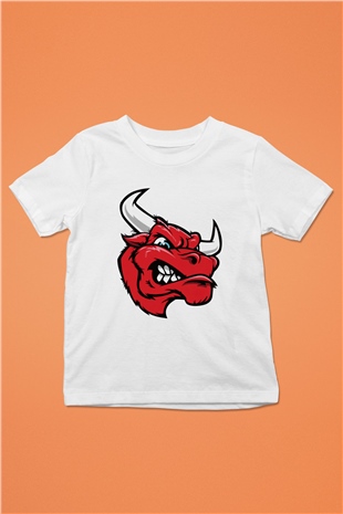 Chicago Bulls Beyaz Unisex Çocuk Tişört