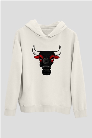 Chicago Bulls Beyaz Unisex Hoodie