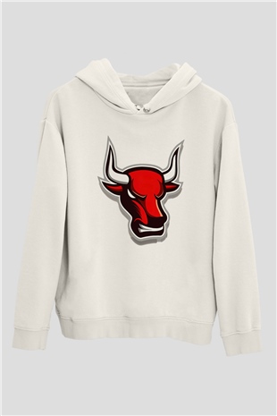 Chicago Bulls Beyaz Unisex Hoodie