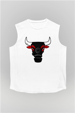 Chicago Bulls Beyaz Unisex Kolsuz Tişört