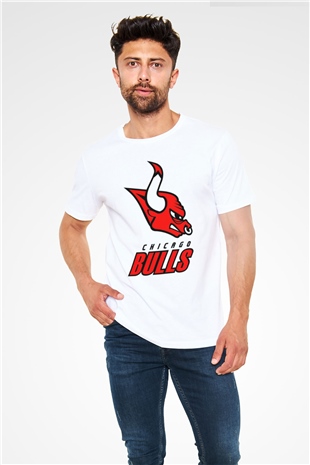 Chicago Bulls Beyaz Unisex Tişört T-Shirt - TişörtFabrikası