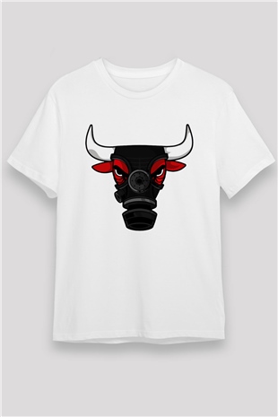 Chicago Bulls Beyaz Unisex Tişört T-Shirt - TişörtFabrikası