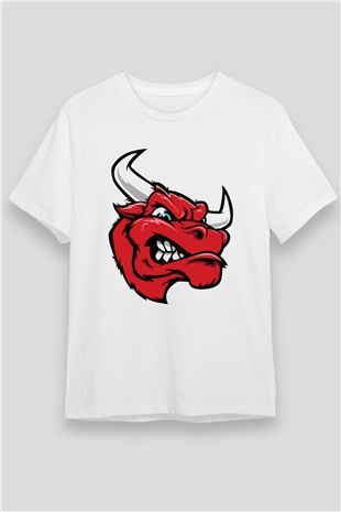 Chicago Bulls Beyaz Unisex Tişört T-Shirt - TişörtFabrikası