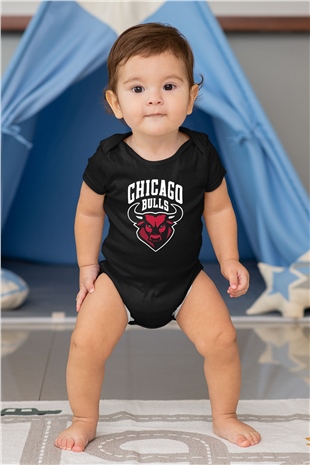 Chicago Bulls Siyah Bebek Body - Zıbın