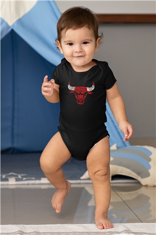 Chicago Bulls Siyah Bebek Body - Zıbın