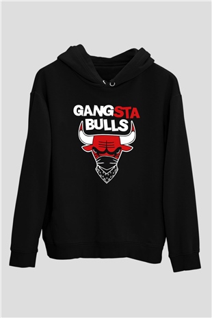 Chicago Bulls Siyah Unisex Hoodie