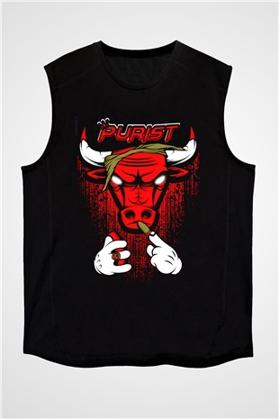 Chicago Bulls Siyah Unisex Kolsuz Tişört