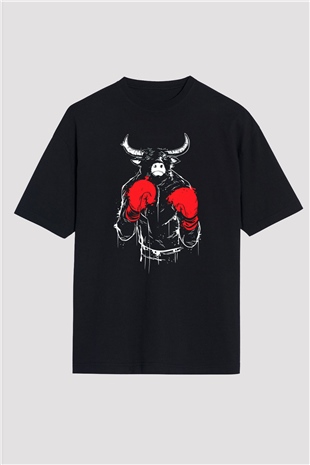 Chicago Bulls Siyah Unisex Oversize Tişört T-Shirt