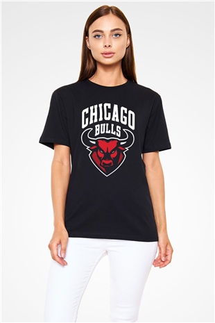 Chicago Bulls Siyah Unisex Tişört T-Shirt - TişörtFabrikası