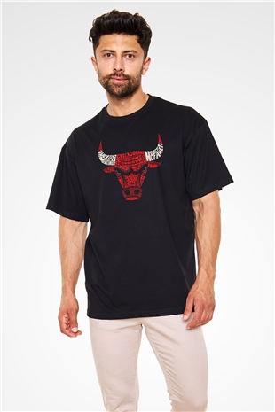 Chicago Bulls Siyah Unisex Tişört T-Shirt - TişörtFabrikası