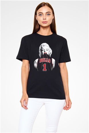 Chicago Bulls Siyah Unisex Tişört T-Shirt - TişörtFabrikası