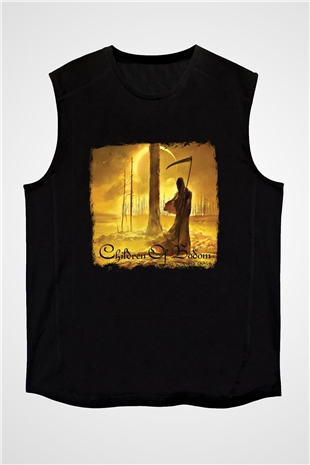 Children of Bodom Baskılı Unisex Siyah Kolsuz Tişört