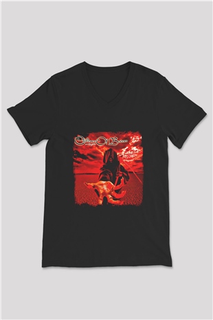 Children of Bodom Baskılı Unisex Siyah V Yaka Tişört