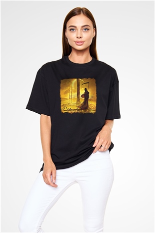Children of Bodom Baskılı Unisex Siyah Oversize Tişört