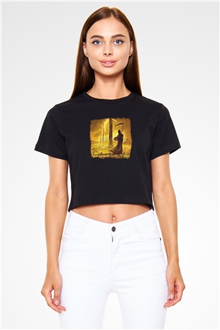 Children of Bodom Baskılı Unisex Siyah Crop Top Tişört
