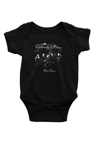 Children of Bodom Baskılı Unisex Siyah Bebek Body - Zıbın
