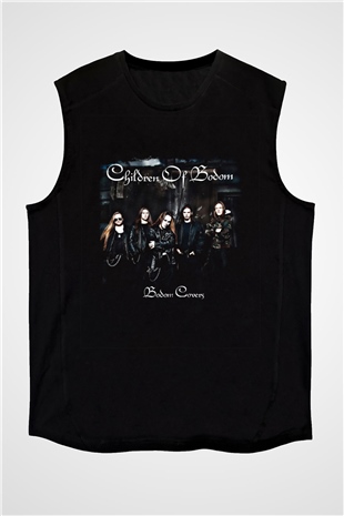 Children of Bodom Baskılı Unisex Siyah Kolsuz Tişört
