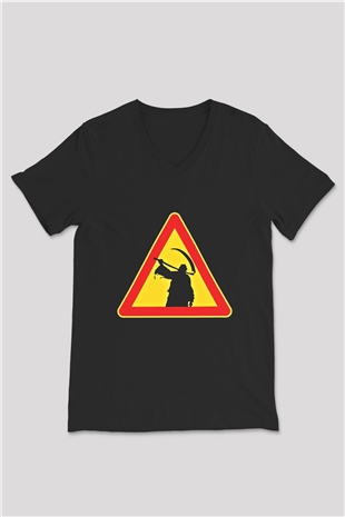 Children of Bodom Baskılı Unisex Siyah V Yaka Tişört