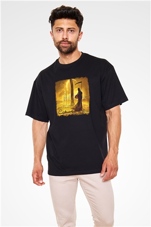 Children of Bodom Baskılı Unisex Siyah Oversize Tişört