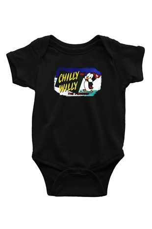 Chilly Willy Baskılı Siyah Bebek Body - Zıbın