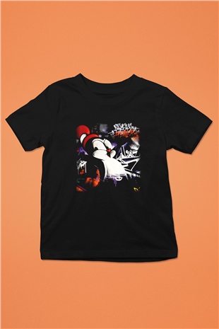 Chilly Willy Baskılı Siyah Unisex Çocuk Tişört