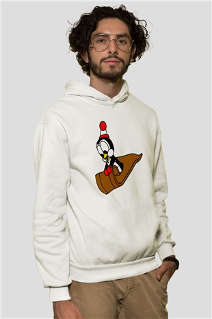 Chilly Willy Beyaz Unisex Hoodie