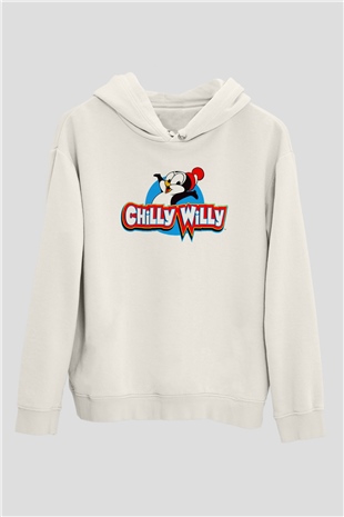 Chilly Willy Beyaz Unisex Hoodie