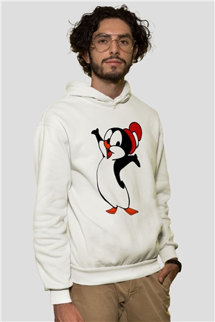 Chilly Willy Beyaz Unisex Hoodie