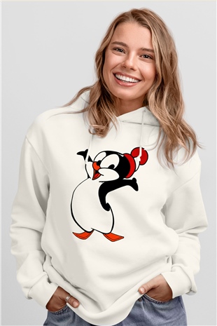 Chilly Willy Beyaz Unisex Hoodie