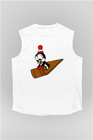 Chilly Willy Beyaz Unisex  Kolsuz Tişört