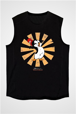 Chilly Willy Siyah Unisex  Kolsuz Tişört