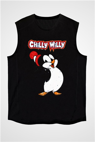 Chilly Willy Siyah Unisex  Kolsuz Tişört