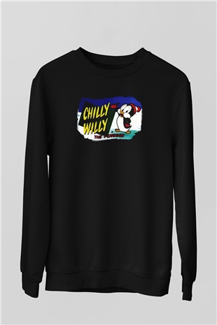 Chilly Willy Siyah Unisex Sweatshirt