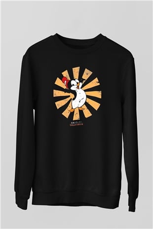 Chilly Willy Siyah Unisex  Sweatshirt