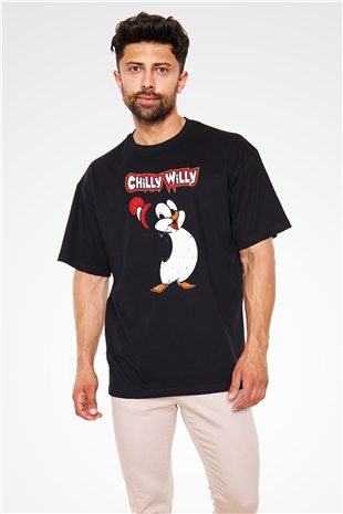 Chilly Willy Siyah Oversize Tişört