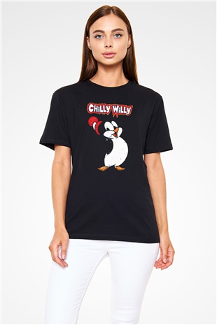 Chilly Willy Siyah Unisex Tişört