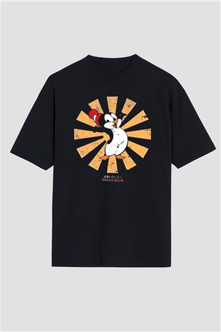 Chilly Willy Siyah Oversize Tişört